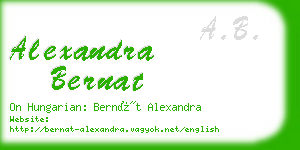 alexandra bernat business card